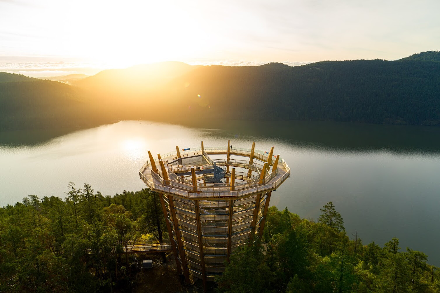Goldstream forest and Malahat views