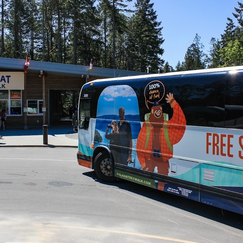 Free Shuttle Malahat Skywalk.