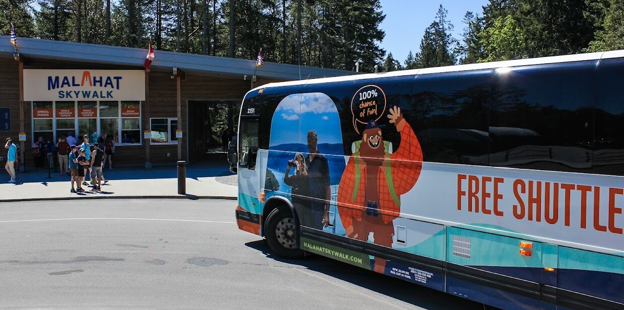 Free Shuttle Malahat Skywalk.