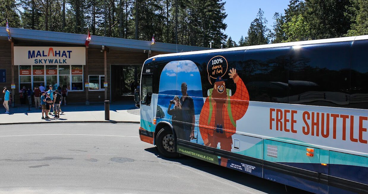 Free Shuttle Malahat Skywalk.