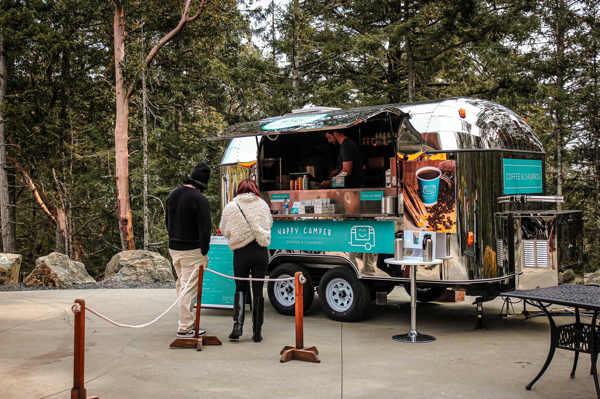 Happy Camper Coffee Cart at Malahat SkyWalk's Gathering Place