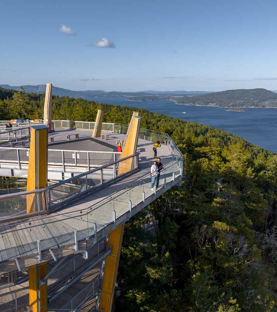 Top of the Spiral Tower 360 Degree Viewing Platform at Malahat SkyWalk