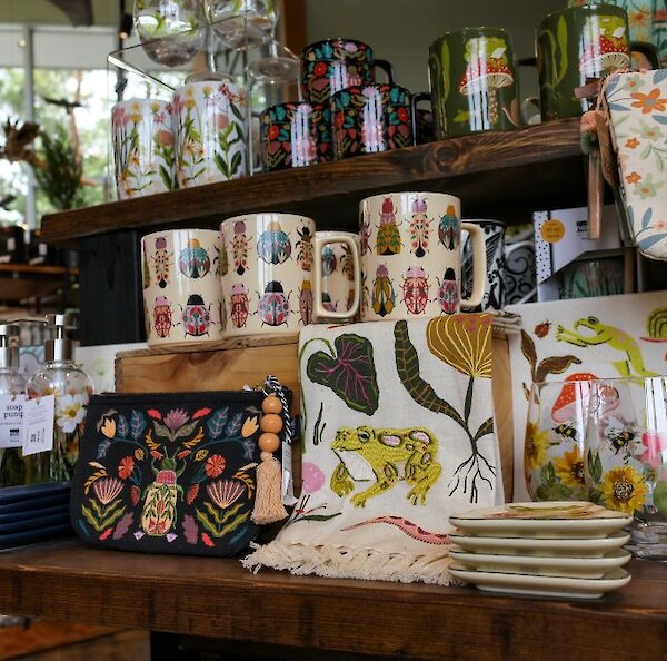 Home goods items in the gift shop